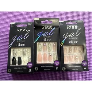 Set of 3 Ready to Wear Gel Nails by Kiss Fantasy Allure NEW $36 Value